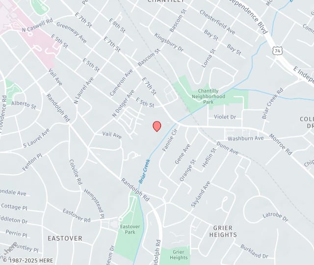 Location Map: 2620 E. 7th Street #300 Charlotte, NC 28204